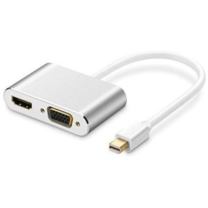 Shivox Mini DP to HDMI VGA Adapter: 4K Clarity, Dual Output Flexibility, Thunderbolt 2.0 Compatible – Connect & Display Like a Pro, Macs & Surfaces Welcome