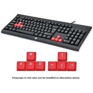 HP KM100 Waterproof Gaming Combo Keyboard & Mouse with RGB Backlight, Precision Aiming, Plug-and-Play