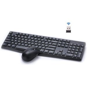 HP CS10 Wireless Keyboard & Mouse Combo: Black – Ultra-Slim Design, Long Battery Life, Plug-and-Play Ease, Control Your Desk Without Cables