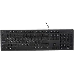 Dell Wired Keyboard KB216 – Black: Full-Size, Spill-Resistant, Chiclet-Style Keys, Multimedia Controls, USB Wired