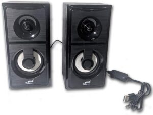 Shivox SX003 Multimedia Speaker with Mini Audio Control - Powerful Sound, Compact Design