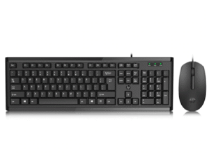 HP KM10 Wired Keyboard and Mouse Combo (Black): Full-Size Ergonomic Keys, Durable Design, Plug-and-Play