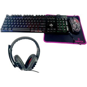 Shivox G501C: Premium 4-in-1 Gaming Starter Kit (Keyboard, Mouse, Mousepad, Headset) Dominate the Arena