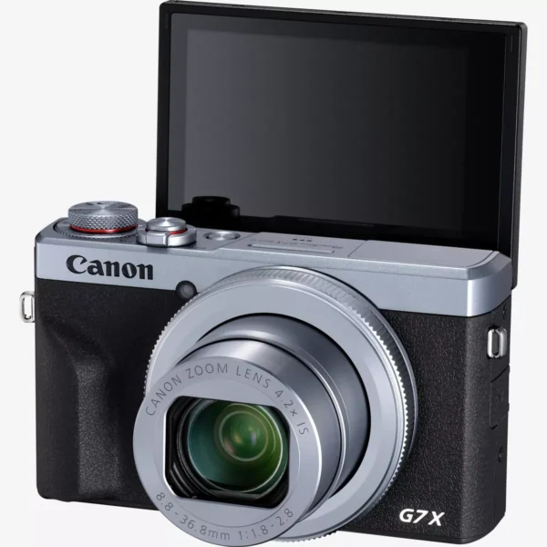 Canon PowerShot G7 X Mark III Compact Camera Silver – Flip-up screen, compact design, made for vlogging and business resale