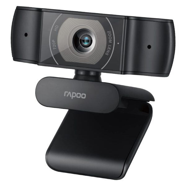 Rapoo C200 720p HD USB Webcam with dual noise-reduction microphones and 100° wide-angle lens