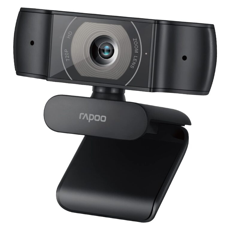 Rapoo C200 720p HD USB Webcam with dual noise-reduction microphones and 100° wide-angle lens