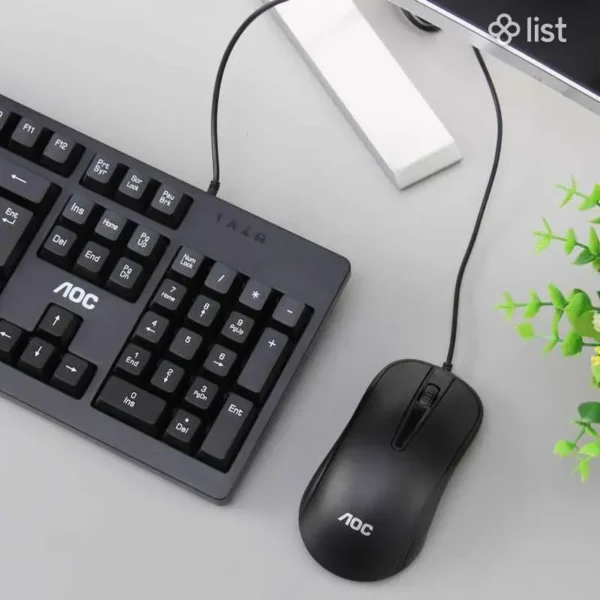 AOC KM150 wired combo delivers smooth, precise typing and navigation with a reliable USB connection—ideal for home or office use - Image 4