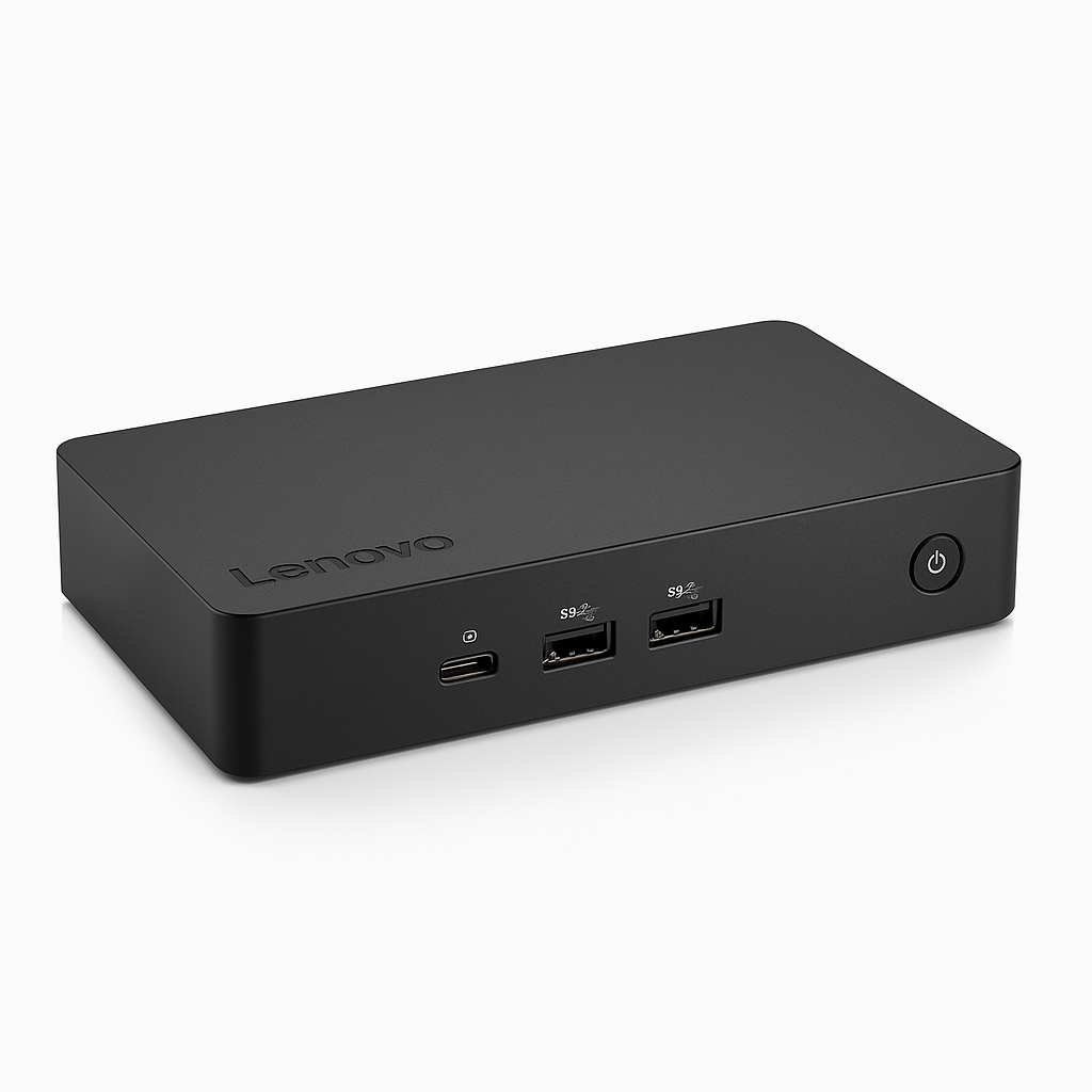 Lenovo ThinkPad Hybrid Dock, black, universal USB-C and USB-A compatibility, Gigabit Ethernet, and multiple display support for business users