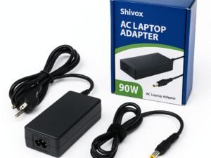 Shivox Laptop Adapter 90W, black, with 4.8x1.7mm connector, compatible with major laptop brands, color box packaging