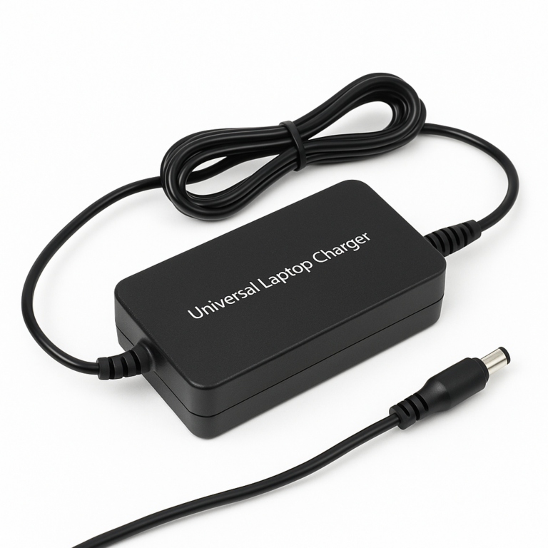 Shivox SX-101 Universal Laptop Charger, black, adjustable 12V–24V output, compatible with tablets and major laptop brands