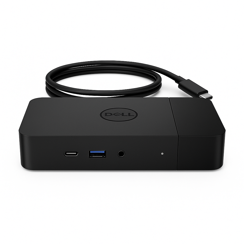 Dell WD19S 180W Docking Station, black, featuring USB-C, HDMI, and dual DisplayPort connections for professional workstations