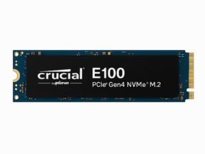 Crucial E100 1TB M.2 NVMe PCIe Gen4 SSD, slim 2280 form factor, up to 5,000MB/s read speed, laptop and desktop compatible