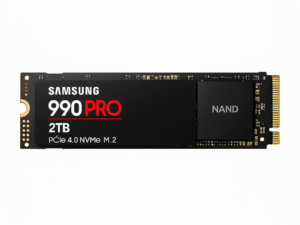 Samsung 990 PRO SSD 2TB, black M.2 2280 NVMe PCIe 4.0 internal drive, up to 7,450MB/s read speed, ideal for gaming and workstations