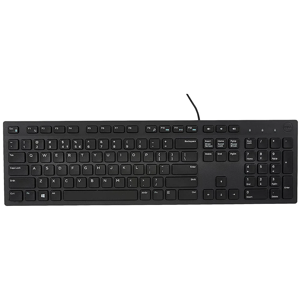 Dell KB216 keyboard front view showing full layout