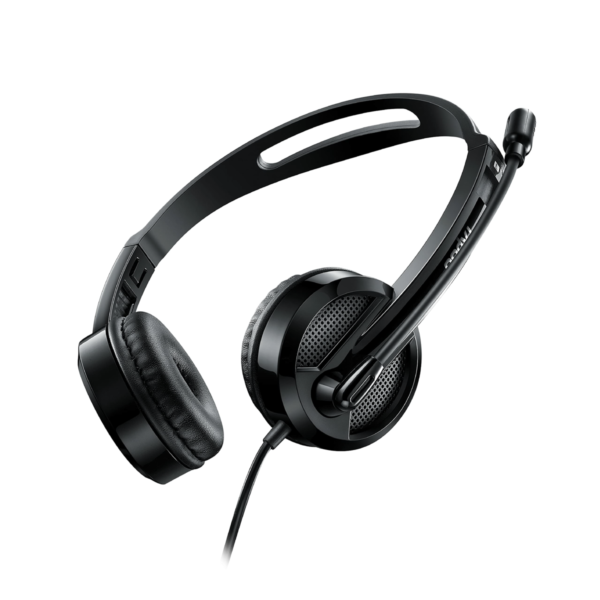 Rapoo H120 Wired Headset with active noise cancellation, adjustable rotation, and 40mm drivers