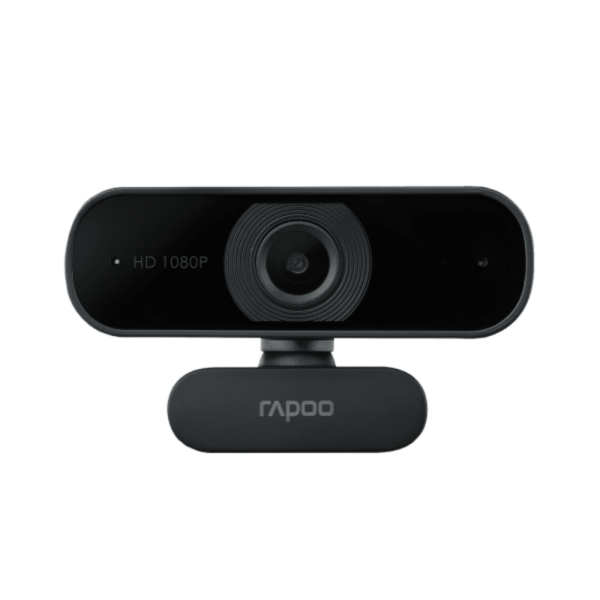 RAPOO C260 HD Webcam Black – 1080p USB camera with dual microphones and wide-angle lens for video conferencing