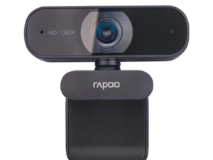RAPOO C260 HD Webcam Black – 1080p USB camera with dual microphones and wide-angle lens for video conferencing