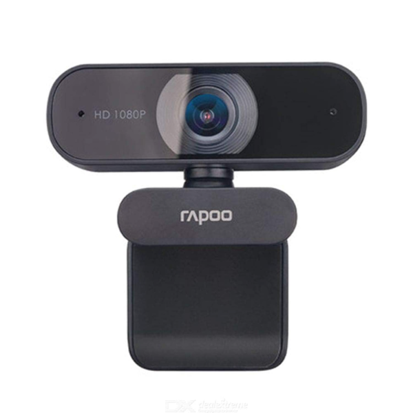 RAPOO C260 HD Webcam Black – 1080p USB camera with dual microphones and wide-angle lens for video conferencing