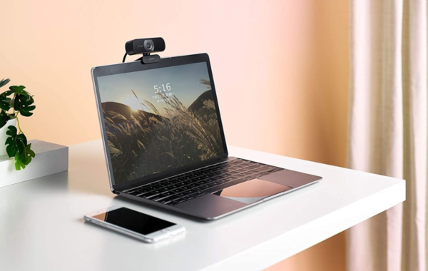 RAPOO C260 HD Webcam Black – 1080p USB camera with dual microphones and wide-angle lens for video conferencing