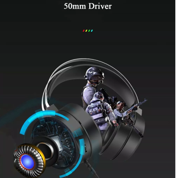 Lenovo H401 Wired RGB USB + 3.5mm AUX 7.1 Stereo Sound Gaming Headphones Headset With Noise Canceling Microphone and 50mm Driver for PC, PS4, PS5, Switch, Xbox One, Xbox Series X/S, Mobile - Black - Image 5