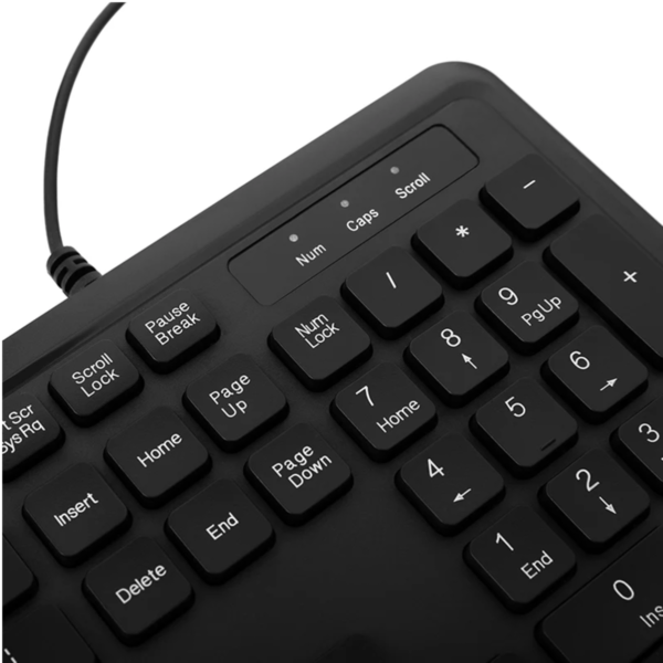 Lenovo KM102 Wired Keyboard and Mouse Set – Full-Sized USB Combo for Home and Business – Black