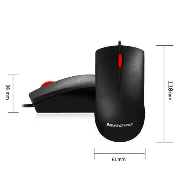 Lenovo M120 Pro Wired Optical Mouse delivers precise tracking, ergonomic comfort, and durable build—ideal for bulk use in offices, institutions, and retail setups. - Image 4