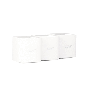 D-Link COVR-1103 AC1200 Dual-Band Whole Home Mesh Wi-Fi System with three Covr Points, offering seamless coverage and advanced security features