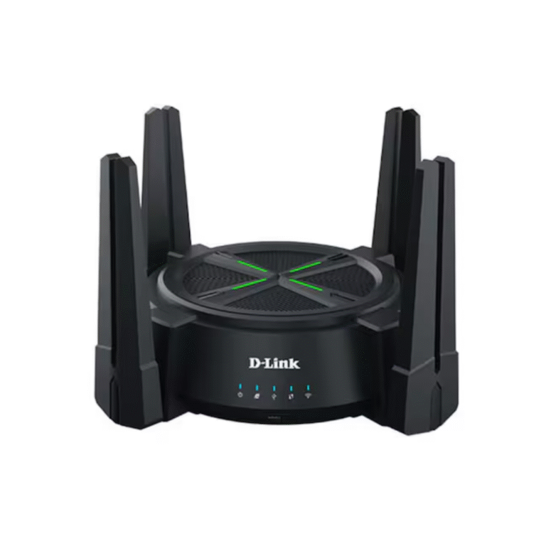 D-Link DIR-X6080Z AX6000 Multi-Gigabit Wi-Fi 6 Router with eight high-gain antennas, dual-band Wi-Fi, and multiple gigabit ports for expansive coverage