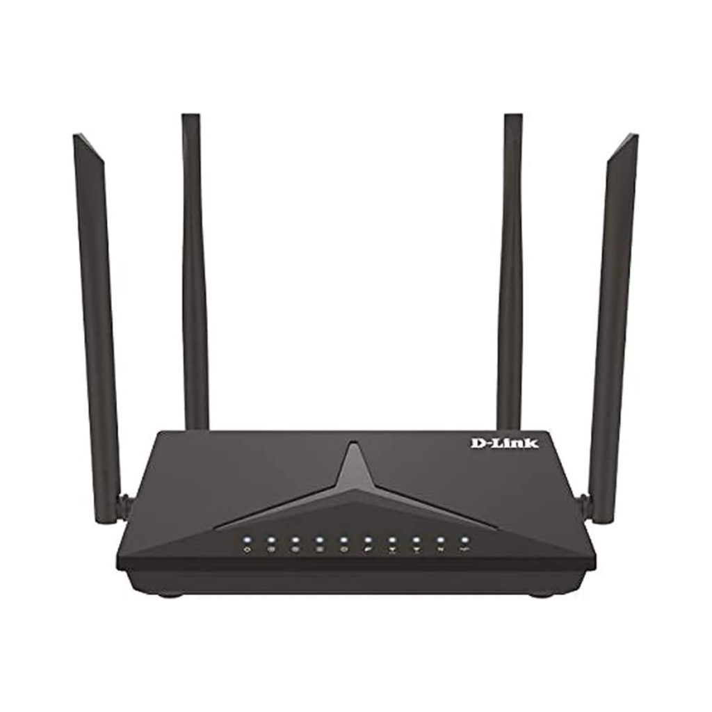 D-Link DIR-825M AC1200 Dual Band Gigabit Router with four external antennas, dual-band Wi-Fi, and multiple operating modes for business use