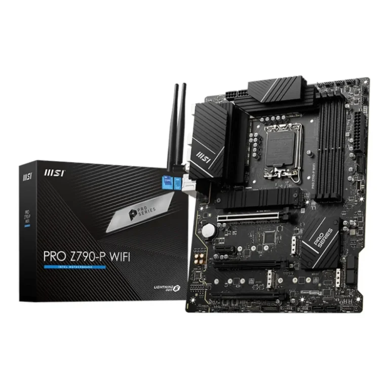 MSI 911-7E06-073, PRO Z790-P WiFi LGA 1700 motherboard, DDR5 PCIe 5.0 Wi-Fi 6E, bulk B2B PC builds