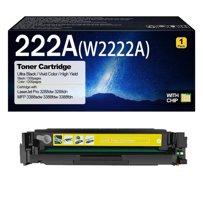 222A W2222A compatible yellow toner, laser toner cartridge for HP LaserJet Pro 3288 and 3388 series, bulk office printing use