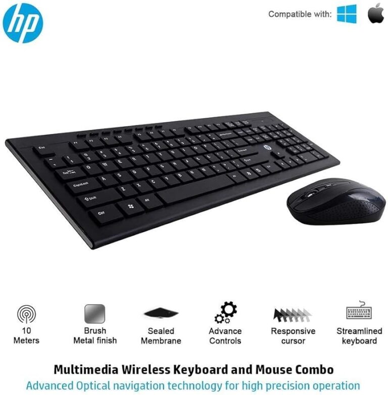HP CS10 combo, wireless keyboard and mouse set, black office desktop combo, bulk business use