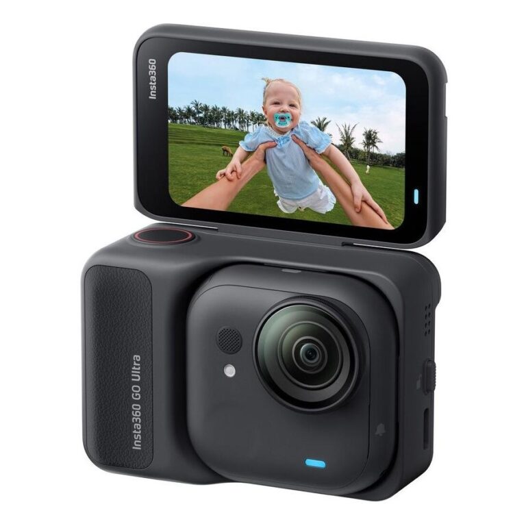 Insta360 GO Ultra standard bundle, tiny hands-free 4K camera with FlowState stabilization and 200-minute battery life
