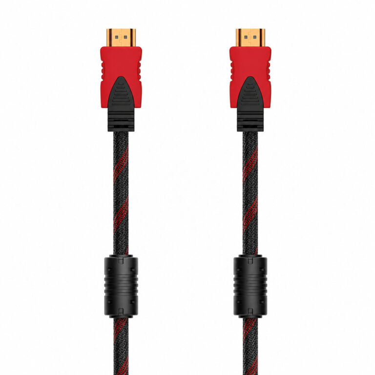Shivox HDMI Cable 10M black and red braided high-speed HDMI 1.4 cable with 4K Ultra HD support for TV and gaming use