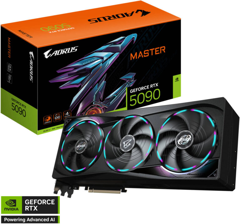 Gigabyte RTX 5090 MASTER, GV-N5090AORUS M-32GD, 32GB GDDR7 graphics card for gaming and creator workstation use