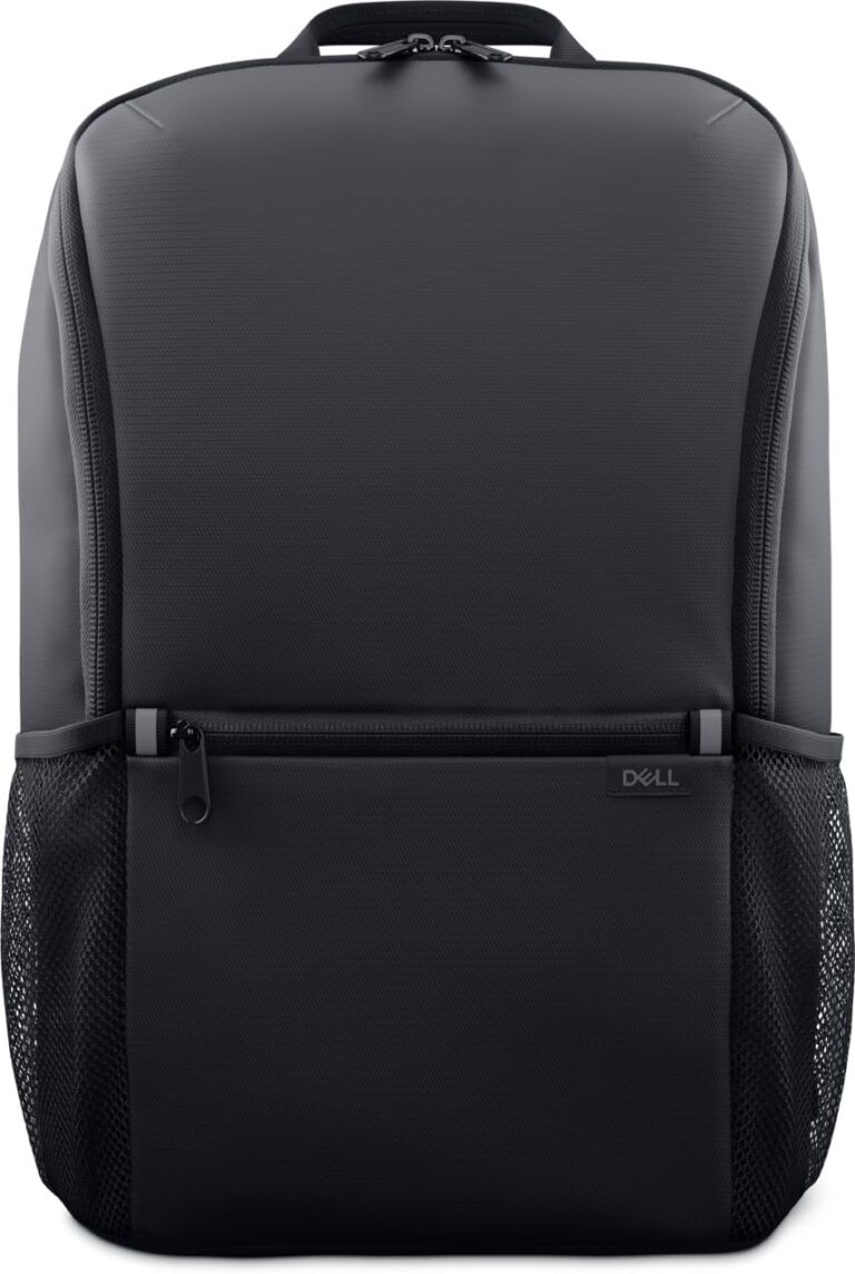 Dell EcoLoop Essential Backpack for 14 to 16-inch laptops with recycled polyester exterior and full-access front opening