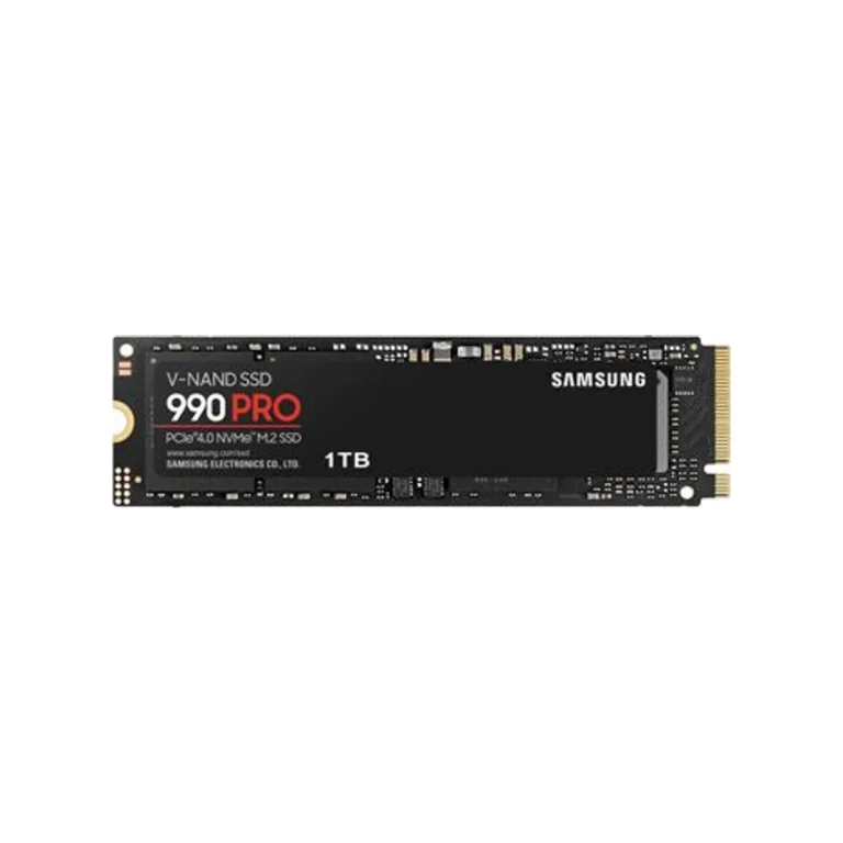 Samsung 990 PRO 1TB M.2 2280 PCIe 4.0 NVMe internal SSD model MZ-V9P1T0BW for gaming PCs and professional systems