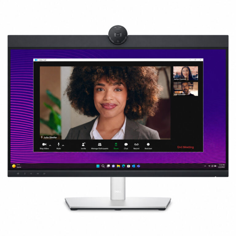 Dell P2724DEB 27-inch QHD IPS video conferencing monitor with 4MP camera, dual microphones, speakers and USB-C 90W power delivery