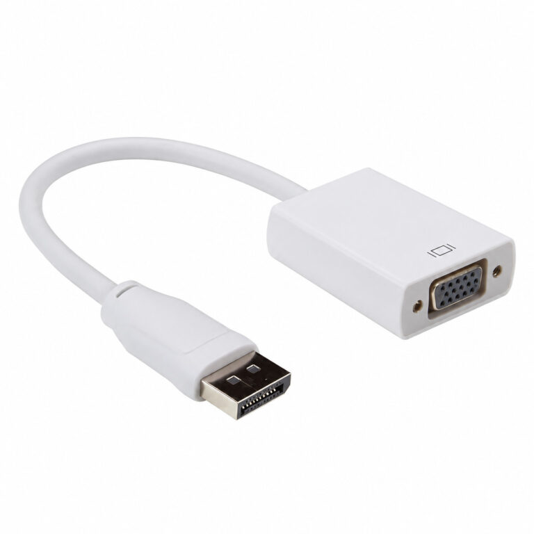 Shivox DP to VGA Adapter, 1080p DisplayPort male to VGA female converter for PC laptop projector and bulk business use