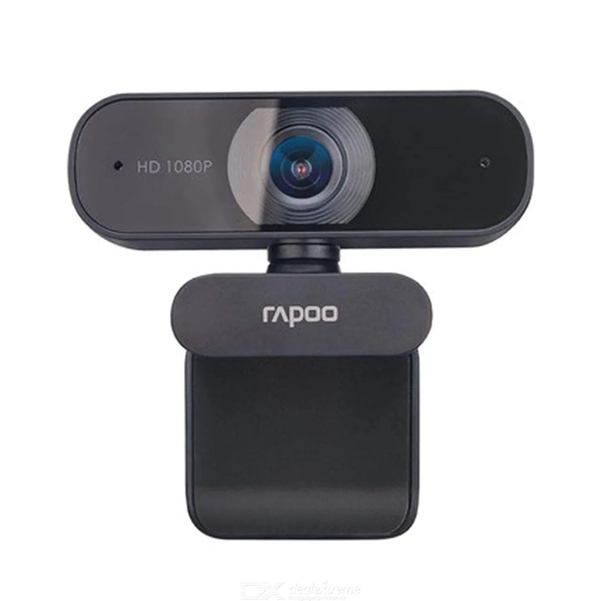 RAPOO C260 HD Webcam Black – 1080p USB camera with dual microphones and wide-angle lens for video conferencing