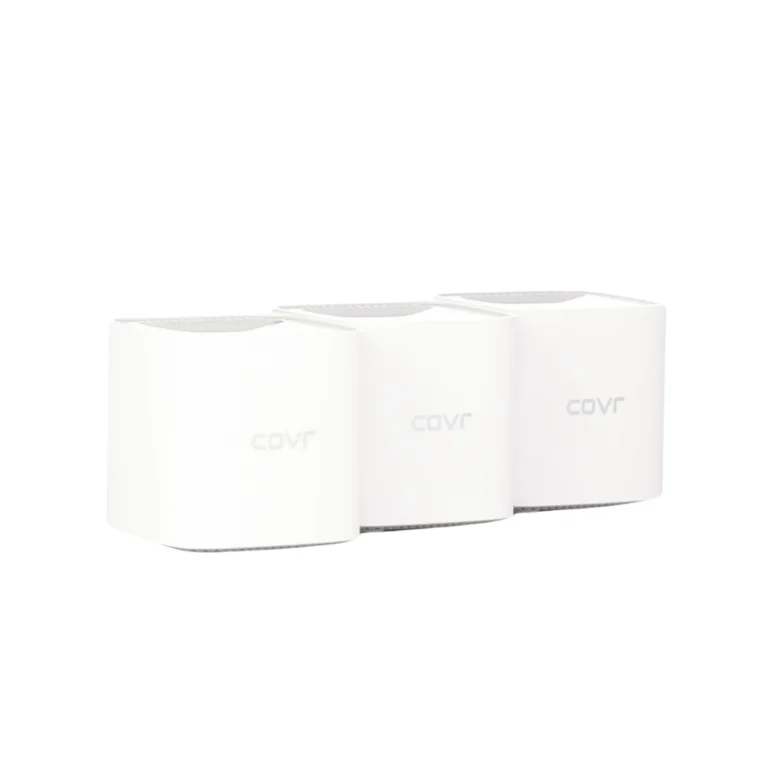 D-Link COVR-1103 AC1200 Dual-Band Whole Home Mesh Wi-Fi System with three Covr Points, offering seamless coverage and advanced security features
