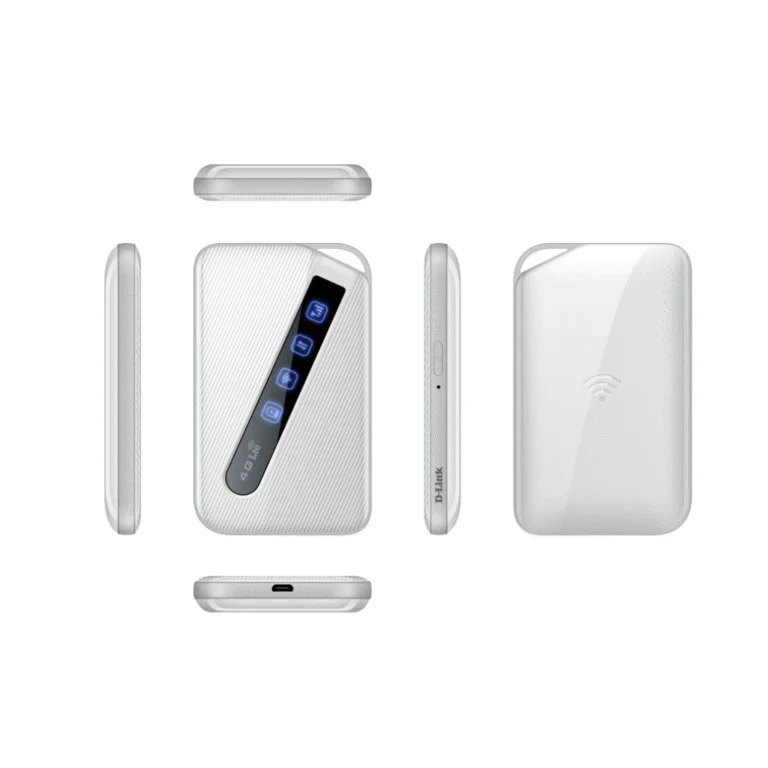 D-Link DWR-930M 4G LTE Mobile Router with 3000 mAh battery, supports up to 8 users, compact and secure for business Wi-Fi on the go