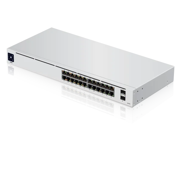 Ubiquiti USW24POEEU, 24-port PoE switch, 16 PoE+ 95W, 2× SFP, B2B wholesale deployment