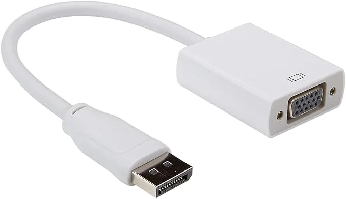 Shivox DP to VGA Adapter, 1080p DisplayPort male to VGA female converter for PC laptop projector and bulk business use