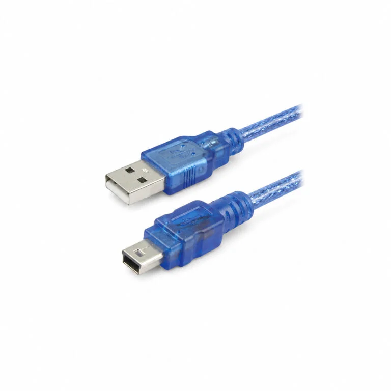 Shivox Mini USB Cable 1.5m blue USB 2.0 Type A to Mini B 5 Pin cable for cameras, GPS devices, and game controllers